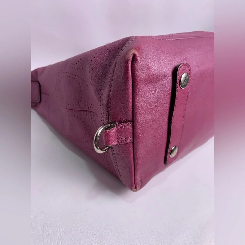 Coach Ashley Pink Leather Convertible Hobo Bag Mauve - Picture 10 of 15